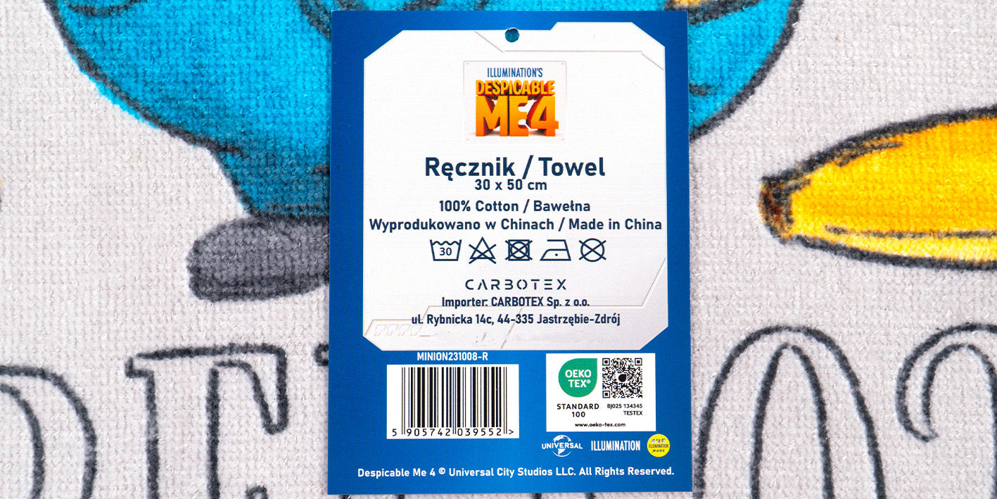 Ręcznik 30x50 cm minionki